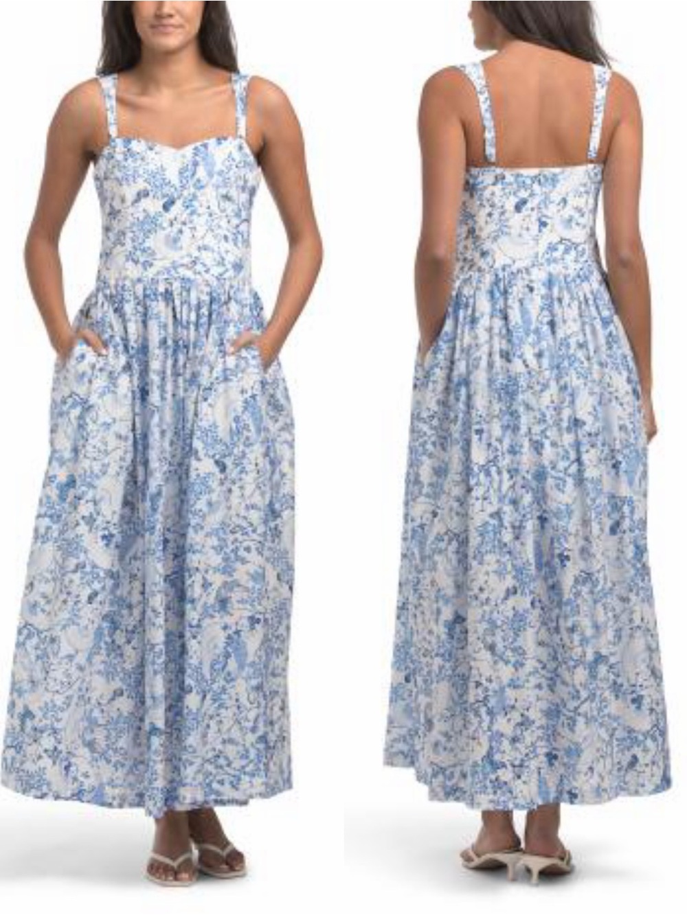 AQUA BLU Silk Blend Lotus Drop Waist Maxi Dress Size M NWT $429